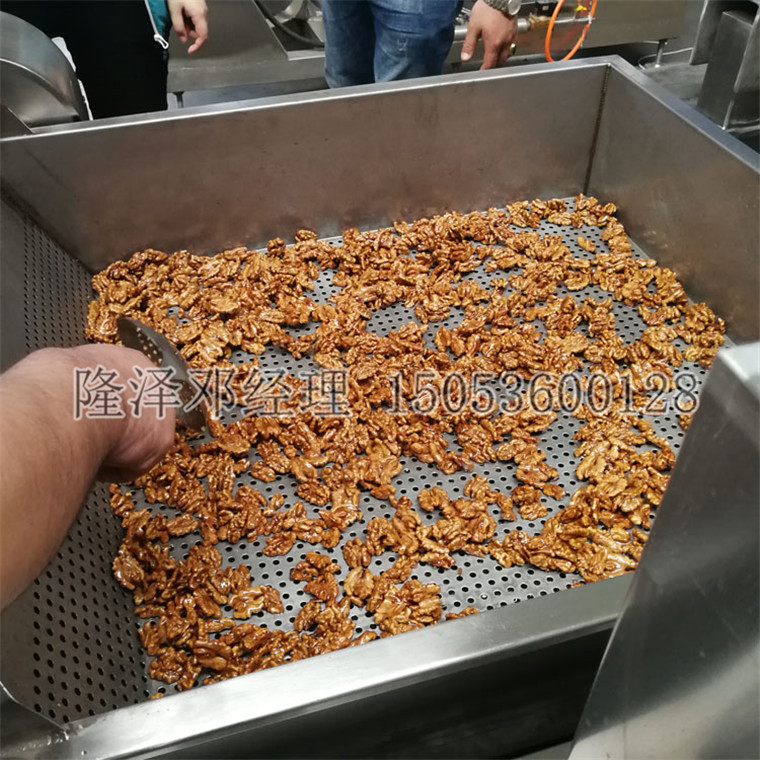 坚果挂糖机技术参数 琥珀桃仁油炸机特点